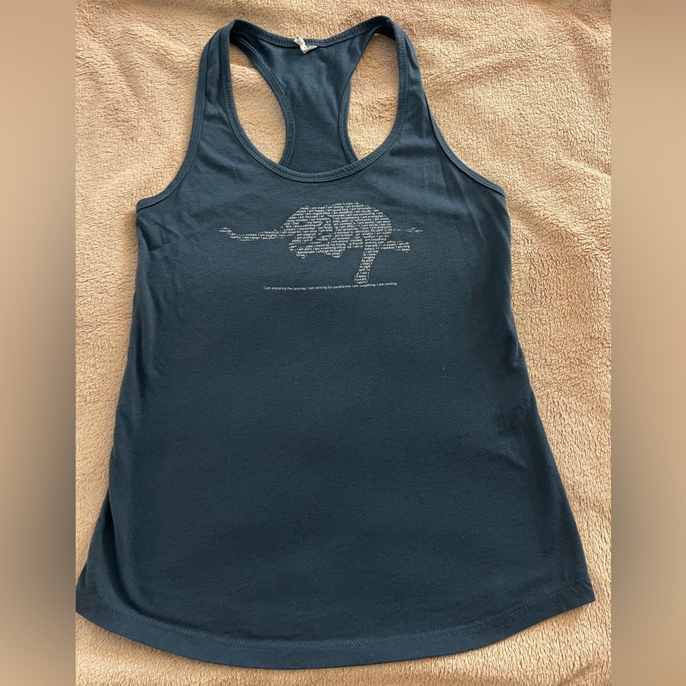 Dark Gray Graphic Tank Top